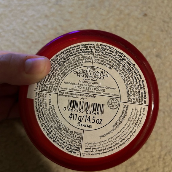 NEW Bath and Body Works Pumpkin Apple 3-Wick Candle - Picture 2 of 4